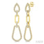Pear Shape Link Diamond Fashion Earrings