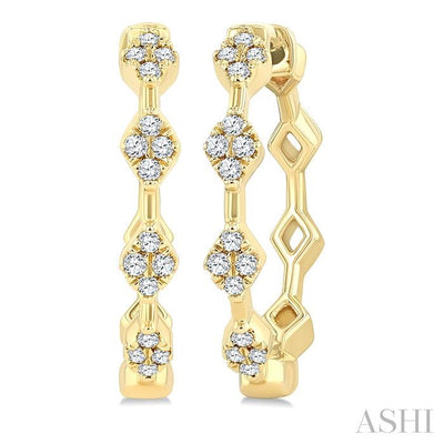 Diamond Fashion Hoop Earrings