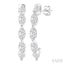 Marquise Shape Diamond Fashion Half Hoop Earrings