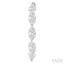 Marquise Shape Diamond Fashion Half Hoop Earrings