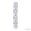 Emerald Shape Diamond Fashion Half Hoop Earrings