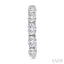 Oval Shape Diamond Fashion Half Hoop Earrings