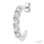 Round Shape Diamond Fashion Half Hoop Earrings