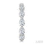 Pear Shape Diamond Fashion Half Hoop Earrings
