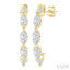 Marquise Shape Diamond Fashion Half Hoop Earrings