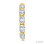 Oval Shape Diamond Fashion Half Hoop Earrings