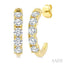 Round Shape Diamond Fashion Half Hoop Earrings
