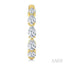 Pear Shape Diamond Fashion Half Hoop Earrings