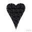 Heart Shape Black Diamond Fashion Earrings
