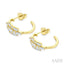 Fusion Diamond Fashion Half Hoop Earrings