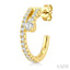 Diamond Fashion Half Hoop Earrings