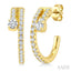 Diamond Fashion Half Hoop Earrings