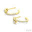 Diamond Fashion Half Hoop Earrings