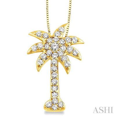 Palm Tree Diamond Fashion Pendant