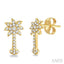 Palm Tree Diamond Fashion Earrings