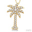 Palm Tree Diamond Fashion Pendant
