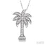 Palm Tree Diamond Fashion Pendant