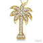 Palm Tree Diamond Fashion Pendant
