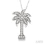 Palm Tree Diamond Fashion Pendant
