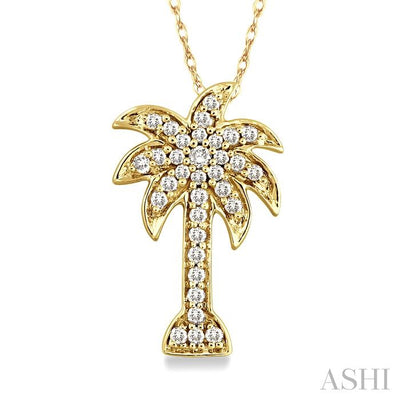 Palm Tree Diamond Fashion Pendant
