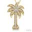 Palm Tree Diamond Fashion Pendant