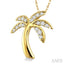Palm Tree Diamond Fashion Pendant