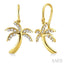 Palm Tree Diamond Fashion Earrings