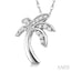 Palm Tree Diamond Fashion Pendant