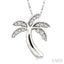 Palm Tree Diamond Fashion Pendant