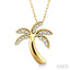 Palm Tree Diamond Fashion Pendant