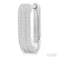 Three Row Diamond Hoop Earrings
