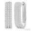 Three Row Diamond Hoop Earrings