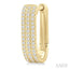 Three Row Diamond Hoop Earrings
