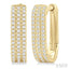 Three Row Diamond Hoop Earrings