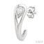 Pear Shape Diamond Half Hoop Fashion Earrings