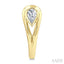 Pear Shape Diamond Half Hoop Fashion Earrings
