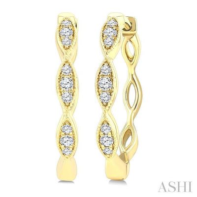 Diamond Fashion Hoop Earrings