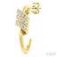 Twine Diamond Fashion Half Hoop Earrings