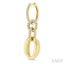 Aeris Gold Drop Interlock Diamond Fashion Earrings