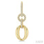 Aeris Gold Drop Interlock Diamond Fashion Earrings