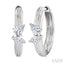 Ribbed Diamond Fashion Hoop Earrings