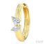 Ribbed Diamond Fashion Hoop Earrings