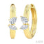 Ribbed Diamond Fashion Hoop Earrings