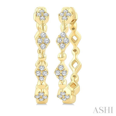 Art Deco Diamond Fashion Hoop Earrings