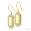 Emerald Shape Diamond Fashion Earrings