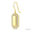 Emerald Shape Diamond Fashion Earrings