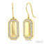 Emerald Shape Diamond Fashion Earrings
