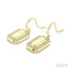 Emerald Shape Diamond Fashion Earrings