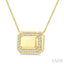 Emerald Shape Diamond Fashion Pendant