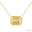 Emerald Shape Diamond Fashion Pendant